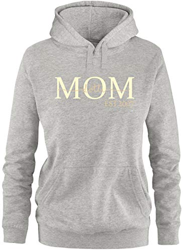 EZYshirt® Mom Pullover mit Kindernamen | personalisierbar auch als Geschenk Pullover Damen | Frauen Kapuzenpullover | Hoodie von Ezyshirt