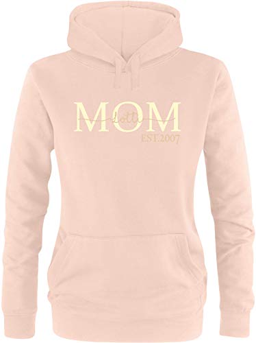 EZYshirt® Mom Pullover mit Kindernamen | personalisierbar auch als Geschenk Pullover Damen | Frauen Kapuzenpullover | Hoodie von Ezyshirt