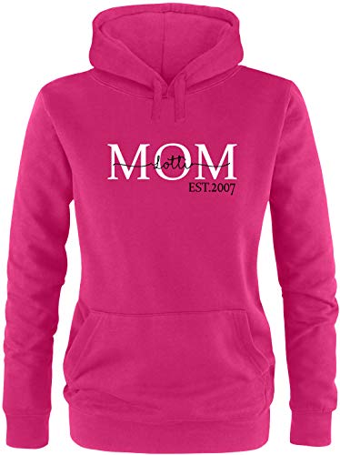 EZYshirt® Mom Pullover mit Kindernamen | personalisierbar auch als Geschenk Pullover Damen | Frauen Kapuzenpullover | Hoodie von Ezyshirt