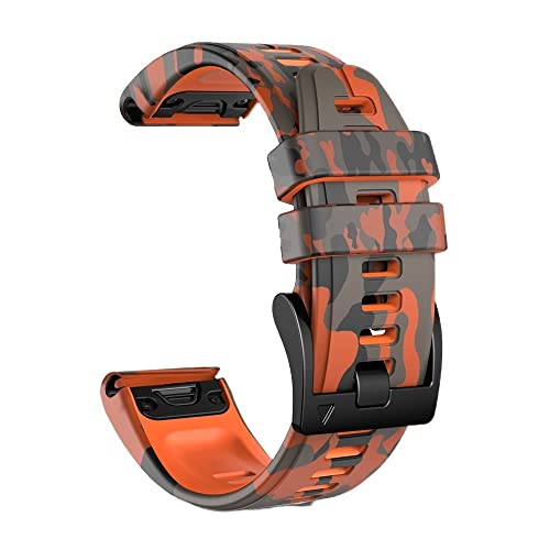 EZZON 22 x 26 mm Uhrenarmbänder für Garmin Fenix 7 7X 6 6X Pro 5 5X Plus 3HR Forerunner 935 Smartwatch, Silikonarmband, schnell und einfach anzubringen, 26mm Fenix 6X 6XPro, Achat von EZZON