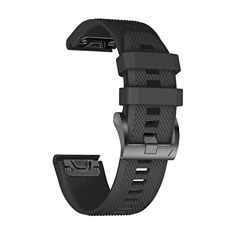 EZZON 22 x 26 mm Uhrenarmbänder für Garmin Fenix 7 7X 6 6X Pro 5 5X Plus 3HR Forerunner 935 Smartwatch, Silikonarmband, schnell und einfach anzubringen, 26mm Fenix 6X 6XPro, Achat von EZZON