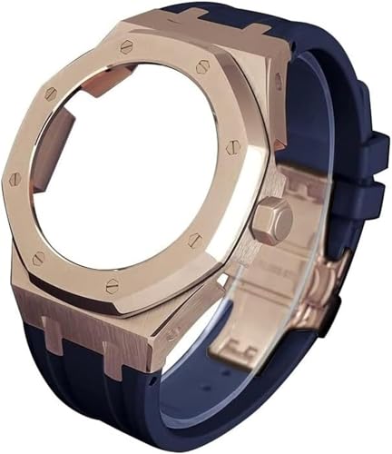 EZZON 5RD Gen Watch Mod Kit für GA2100 GA-2100 GA2110 Metall-Uhrengehäuse Edelstahl Kautschukband Uhrenarmband Fluorkautschuk Armband Nachrüst-Set für Herrenuhren, Einheitsgröße, Achat von EZZON