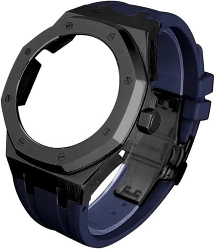 EZZON 5RD Gen Watch Mod Kit für GA2100 GA-2100 GA2110 Metall-Uhrengehäuse Edelstahl Kautschukband Uhrenarmband Fluorkautschuk Armband Nachrüst-Set für Herrenuhren, Einheitsgröße, Achat von EZZON