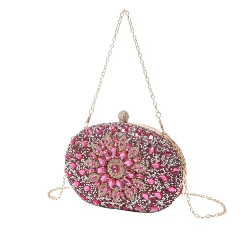 EZZON Damen Handtasche Sonnenblume Mode Diamant Kette Tasche Clutch, rosig, Einheitsgröße EZZON Damen Handtasche Sonnenblume Mode Diamant Kette Tasche Clutch, rosig, Einheitsgröße von EZZON