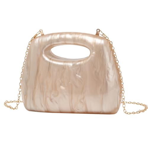 EZZON Damen Stilvolle Abendtasche Retro Clutch Kette Schultertasche, aprikose, 20.5x8x16cm EZZON Damen Stilvolle Abendtasche Retro Clutch Kette Schultertasche, aprikose, 20.5x8x16cm von EZZON