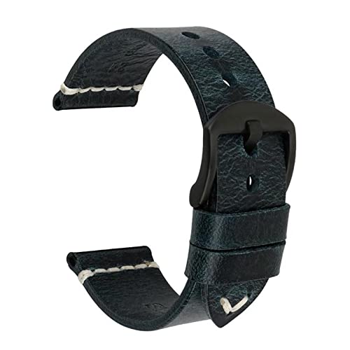 EZZON Handgefertigtes Uhrenarmband aus Rindsleder, Vintage-Stil, 20 mm, 21 mm, 22 mm, 23 mm, 24 mm, 21 mm, Achat von EZZON