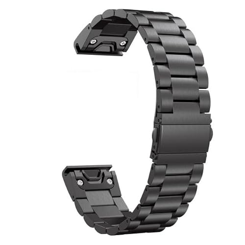 EZZON Metall-Smart-Armband für Garmin Fenix 7X, 7, 7S, 6S, 6X, 6 Pro, 5X, 5, 5S, 3HR, 26 mm, 22 mm, 20 mm, schnelles Easyfit-Edelstahlarmband, 26mm For Fenix 6X 6XPro, Achat von EZZON