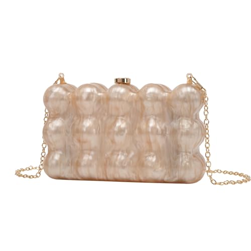 EZZON Modische Damen-Clutch, Wellen, Perlglanz-Eierschalen-Umhängetasche, Umhängetasche, Handytasche, aprikose, Einheitsgröße EZZON Modische Damen-Clutch, Wellen, Perlglanz-Eierschalen-Umhängetasche, Umhängetasche, Handytasche, aprikose, Einheitsgröße von EZZON
