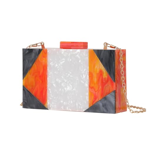 EZZON Modische Damen-Umhängetasche, Trend-Acryl-Kette, Umhängetaschen, Handytaschen, bunt, Einheitsgröße EZZON Modische Damen-Umhängetasche, Trend-Acryl-Kette, Umhängetaschen, Handytaschen, bunt, Einheitsgröße von EZZON