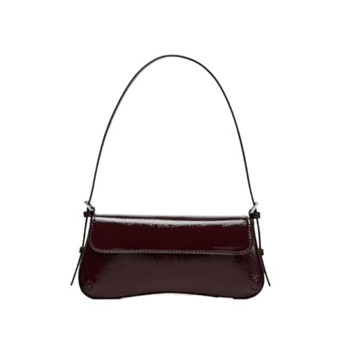 EZZON Modische Unterarmtasche aus Lackleder, kleine Überschlag, Schultertaschen für Damen, 2025, neue leichte Designer-Damenhandtaschen, Geldbörsen von EZZON
