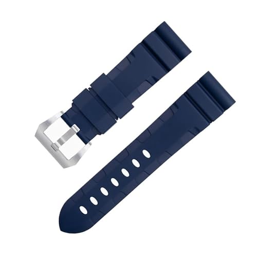 EZZON Panerai Armband-Zubehör für PAM1392/0682-Serie, 22 mm, 24 mm, Fluorkautschuk, weiches FKM-Gummi-Uhrenarmband, 42/44 mm Zifferblatt (Farbe: Blau 3, Größe: 24 mm) von EZZON