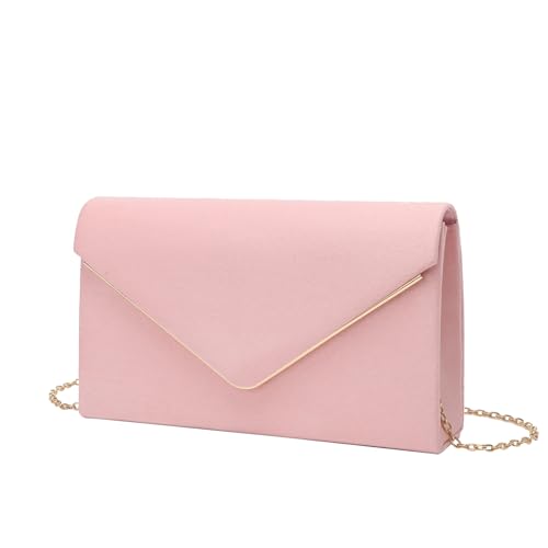 EZZON Schlichte und modische Clutch für Damen, rose, Einheitsgröße von EZZON