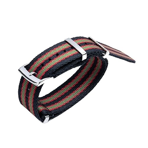 EZZON Schweißfestes weiches Uhrenarmband aus Segeltuch, Nylon, Uhrenzubehör, passend für Omega Nylonarmband für Speedmaster 300 AT150 Aqua Terra Gürtel, 20 mm, 20 mm, Achat von EZZON