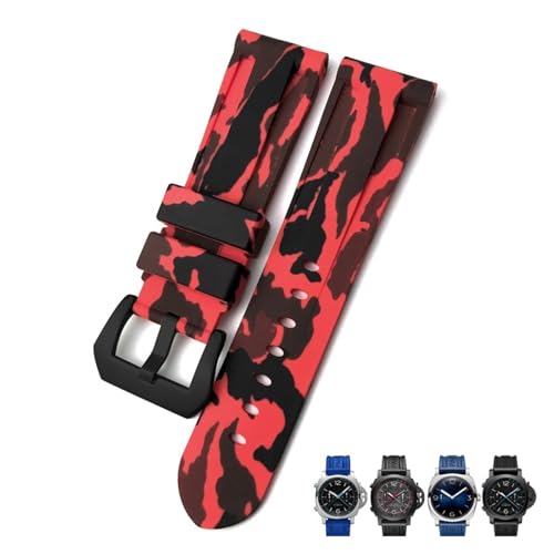 EZZON Uhrenarmband aus Gummi, 22 mm, 24 mm, 26 mm, für tauchfähiges, farbenfrohes und wasserdichtes Sport-Tarnmuster, 26 mm, Achat von EZZON