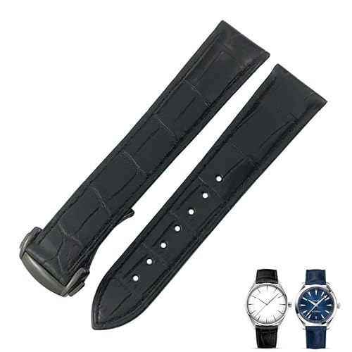 EZZON Uhrenarmband aus Krokodilleder, passend für Omega De Ville Seamaster Constellation, 18 mm, 19 mm, 20 mm, 21 mm, 22 mm, echtes Alligatorleder-Armband, 22 mm, Achat von EZZON