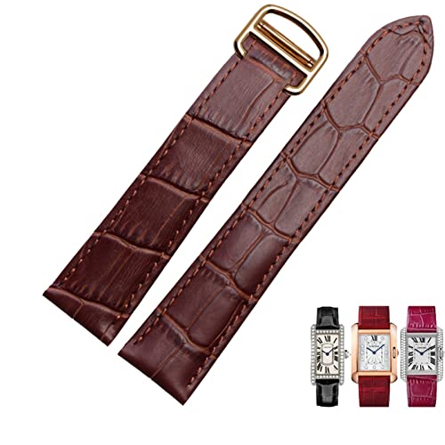 EZZON Uhrenarmband aus echtem Leder, 1617/18/20/22/23/24/25 mm, Armband für Herren/Damen, Ersatzarmbänder für Cartier Tank Solo, 25 mm, Achat von EZZON