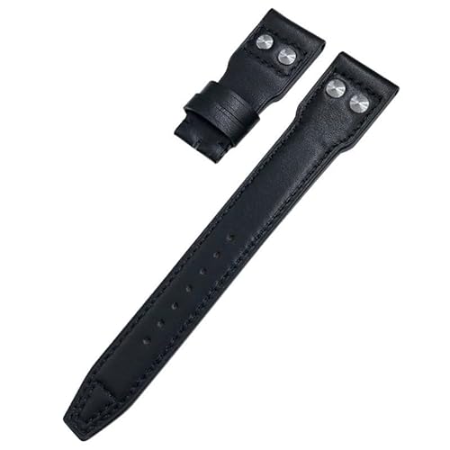 EZZON Uhrenarmband aus echtem Leder, 20 mm, 21 mm, 22 mm, passend für IWC Spitfire Big Pilot Watch IW5009, Rindslederband, 21 mm von EZZON