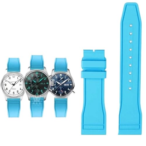 EZZON Uhrenarmband für IWC Fluoro-Gummi, Schnellverschluss, Pilot AMG Petronas F1 Team, wasserdichtes Sportarmband, 20 mm, 21 mm, 22 mm, 20 mm von EZZON