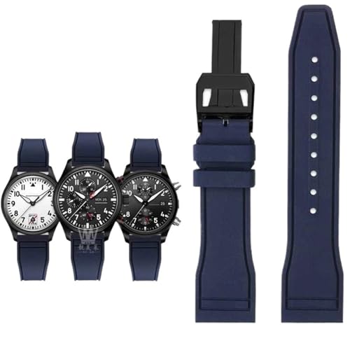 EZZON Uhrenarmband für IWC Fluoro-Gummi, Schnellverschluss, Pilot AMG Petronas F1 Team, wasserdichtes Sportarmband, 20 mm, 21 mm, 22 mm, 21 mm von EZZON