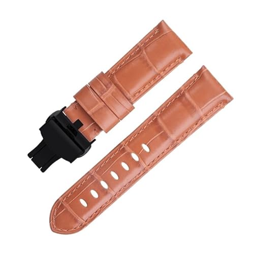 EZZON Uhrenarmband für Panerai-Armband für PAM441/438-Serie, weiches Rindsleder, echtes Bambusleder, 20 mm, 22 mm, 24 mm, 22 mm, Achat von EZZON