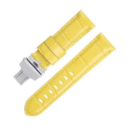 EZZON Uhrenarmband für Panerai-Armband für PAM441/438-Serie, weiches Rindsleder, echtes Bambusleder, 20 mm, 22 mm, 24 mm, 22 mm, Achat von EZZON