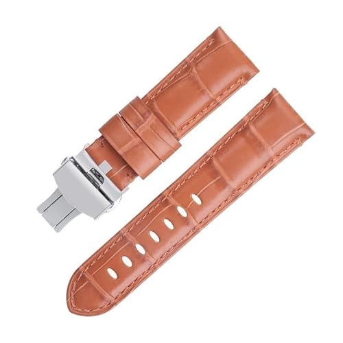 EZZON Uhrenarmband für Panerai-Armband für PAM441/438-Serie, weiches Rindsleder, echtes Bambusleder, 20 mm, 22 mm, 24 mm, 24 mm, Achat von EZZON