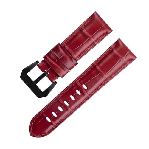 EZZON Uhrenarmband für Panerai-Armband für PAM441/438-Serie, weiches Rindsleder, echtes Bambusleder, 20 mm, 22 mm, 24 mm, 24 mm, Achat von EZZON