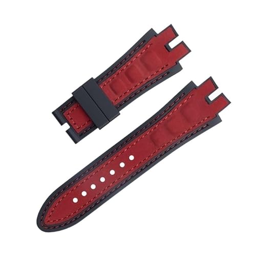 EZZON Uhrenarmband für Roger Dubuis der Excalibur-Serie, 28 mm, Nubukleder, Silikon-Uhrenarmband, Zubehör, 28mm, Achat von EZZON