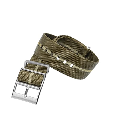 EZZON Uhrenarmband für Tudor Biwan xiaohonghua Qicheng Serie 1958, strukturiertes Uhrenarmband, bronzefarbenes Segeltuch, Nylon, 20/21/22 mm, 21 mm, Achat von EZZON