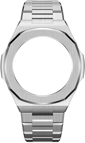 EZZON Uhrenarmband und Uhrengehäuse aus 316L Edelstahl für GA2100 Mod Kit, Ganzmetallband, Ersatzarmband, militärischer Schutz, wasserdicht, Uhrenarmband für GA2100, Einheitsgröße von EZZON