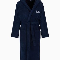 Ea7 Emporio Armani Baumwollbademantel In Armani Blau von Ea7 Emporio Armani