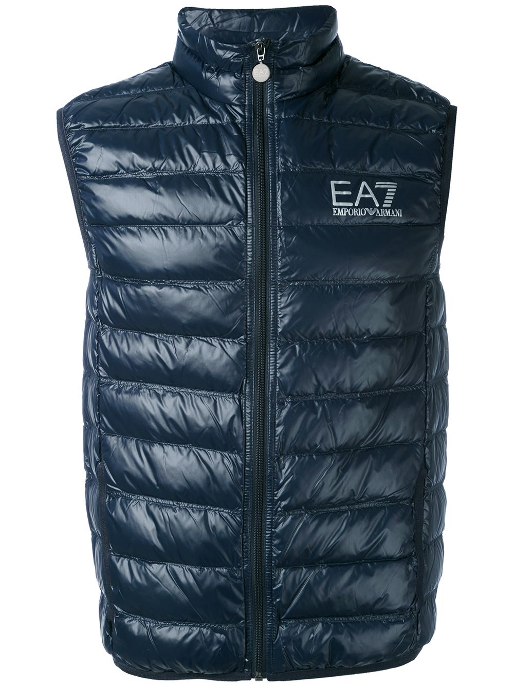 Ea7 Emporio Armani Gesteppte Weste mit Logo-Print - Blau von Ea7 Emporio Armani