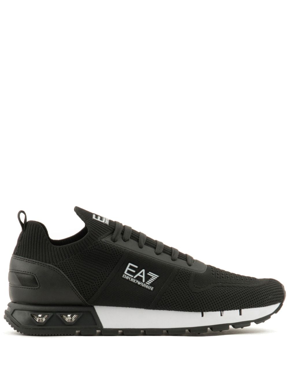 Ea7 Emporio Armani Gestrickte Legacy Sneakers - Schwarz von Ea7 Emporio Armani