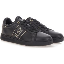 Ea7 Emporio Armani Schwarze Leder-sneakers Für Herren von Ea7 Emporio Armani