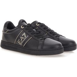 Ea7 Emporio Armani Schwarze Leder-sneakers Für Herren von Ea7 Emporio Armani