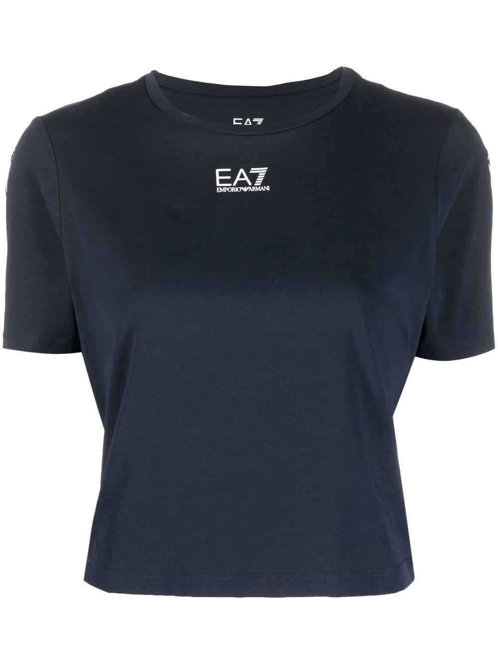 Ea7 Emporio Armani Cropped-T-Shirt mit Logo - Blau von Ea7 Emporio Armani