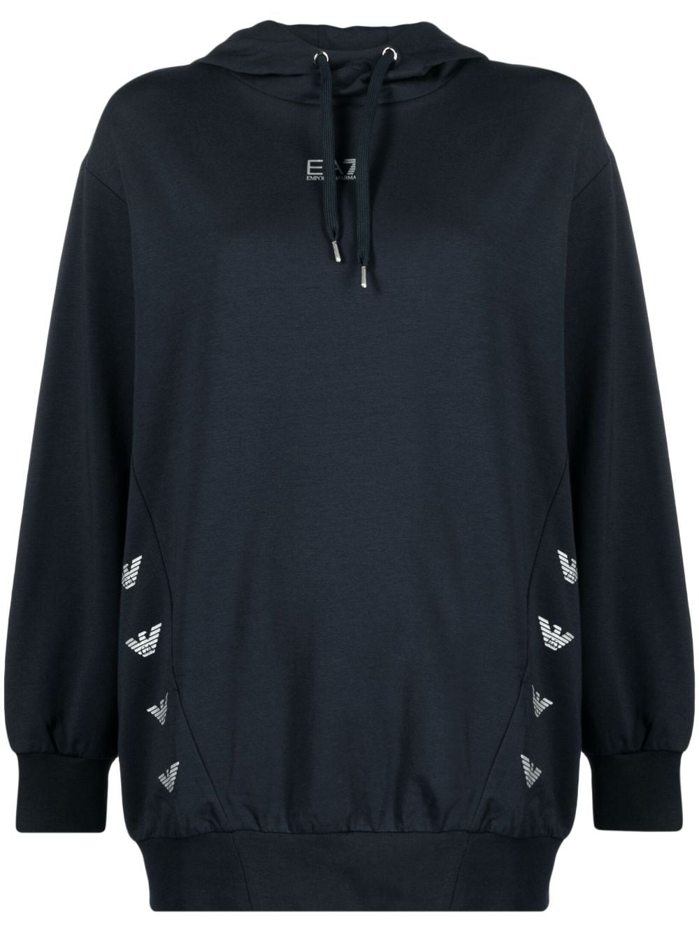 Ea7 Emporio Armani Hoodie mit Logo-Print - Blau von Ea7 Emporio Armani