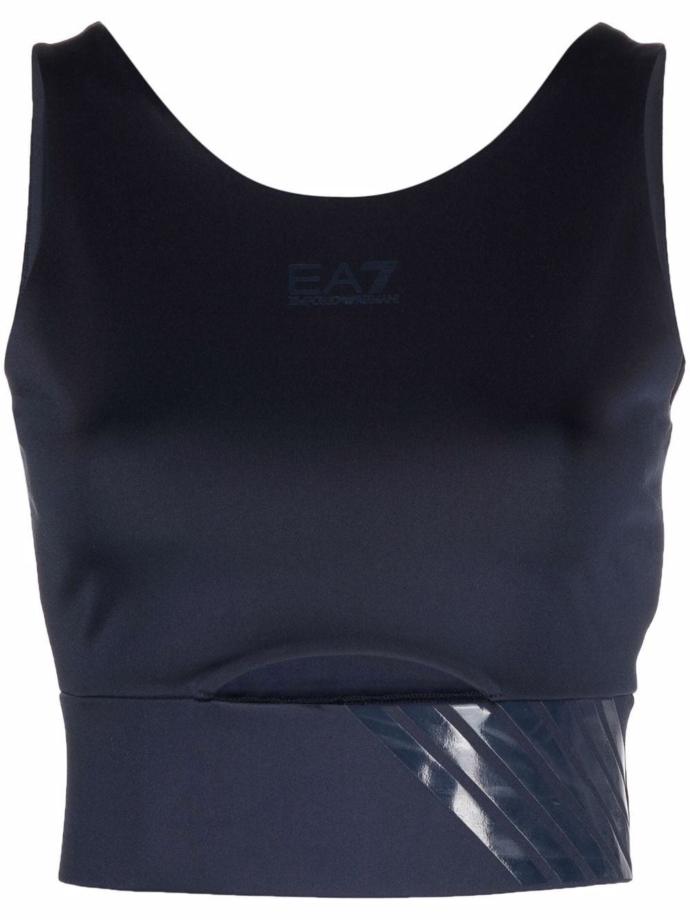 Ea7 Emporio Armani Sport-BH mit Logo-Print - Blau von Ea7 Emporio Armani