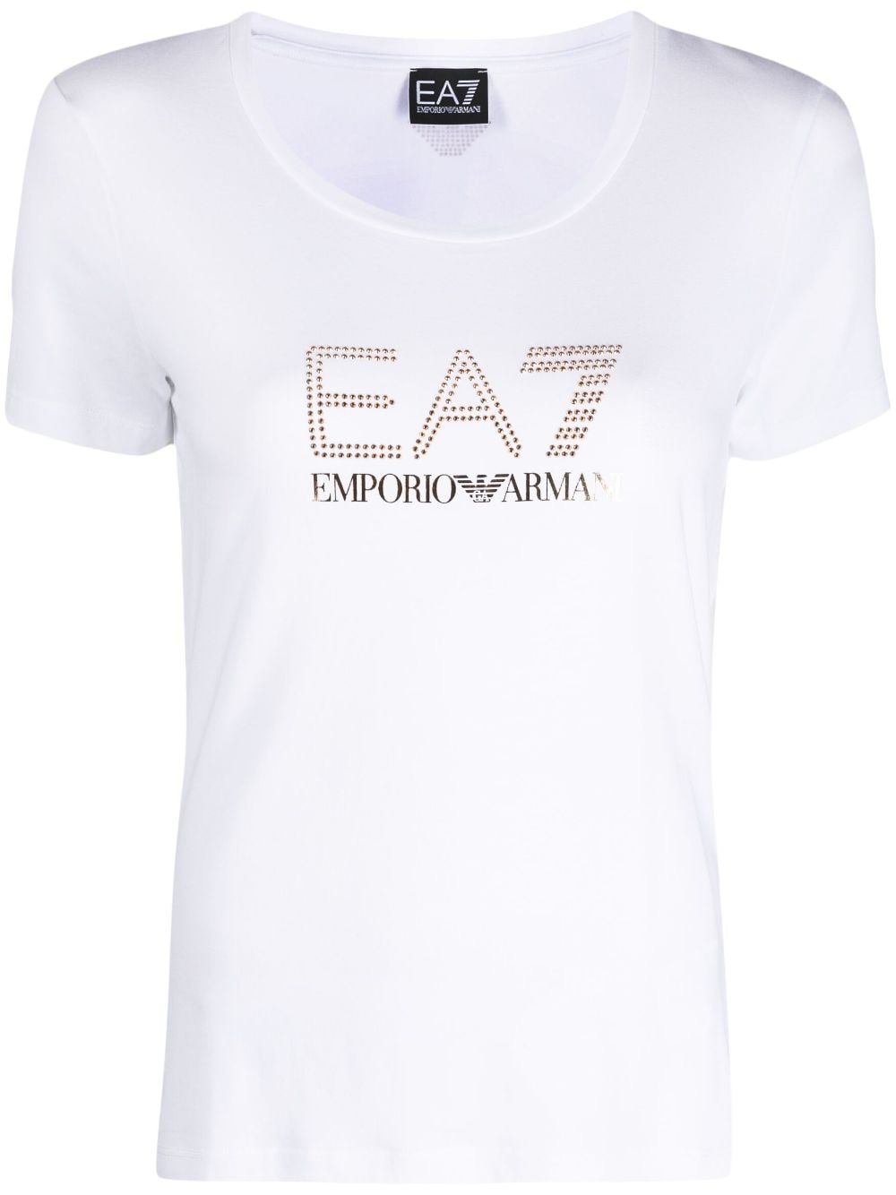 Ea7 Emporio Armani T-Shirt mit Strass - Weiß von Ea7 Emporio Armani