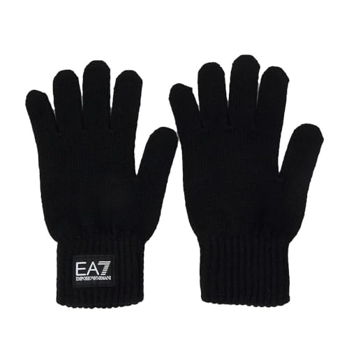 EA7 Damen Handschuhe Wolle Patched Logo, Die Schwarz., M-L von EA7