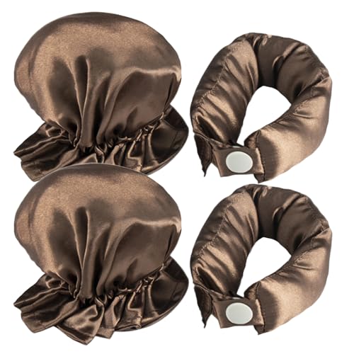 Eabdice 2 Stücks Damen XXL Samt Haargummi, Zopfgummi Braun, Haargummis starker Halt für Mädchen & Damen, Starker Halt(Braun) von Eabdice