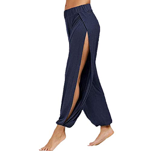 Harem Yoga Hose für Frauen Seitenschlitz Ali Baba Baggy Jogger Hippie Yoga Strand Jogginghose von each women
