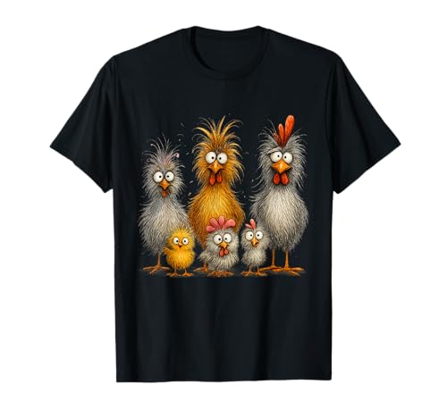 Chicken Art Crazy Chicken Geschenke für Männer Frauen Kind Junge Familie T-Shirt Chicken Art Crazy Chicken Geschenke für Männer Frauen Kind Junge Familie T-Shirt von Eagerlys Colorful Funny Chicken Art