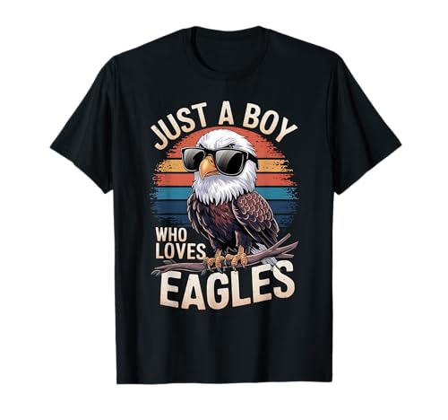 Boy Who Loves Eagles Weißkopfseeadler Liebhaber Jungen Kinder Teenager T-Shirt von Eagle Lover Cool Boy Bird Outdoor Adventures