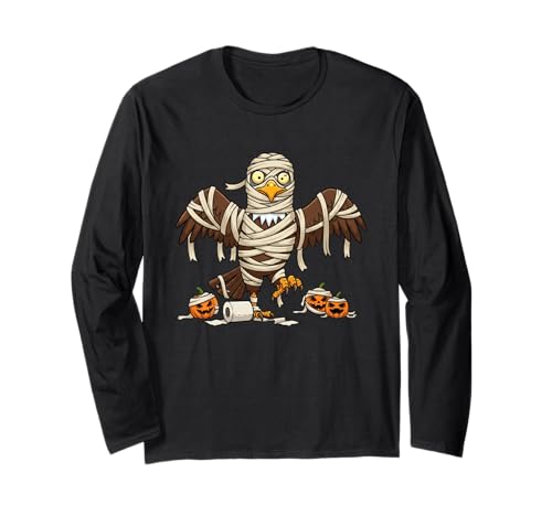 Lustiger Adler Mama Kürbis Halloween Kinder Herren Damen Langarmshirt von Eagle Lovers Cute Halloween Outfits for Boy Girl