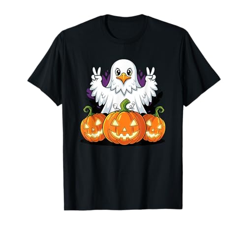 Lustiger Adler Geist Kürbis Boo Halloween Kinder Herren Damen T-Shirt von Eagle Lovers Halloween Ghost Pumpkin Outfits