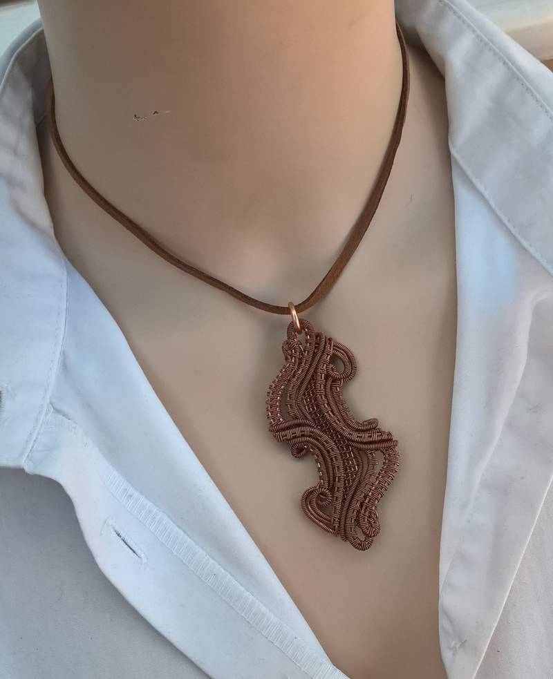Drahtanhänger - Gleichermaßen Verstrickt Kupfer/sterlingsilber Drahtanhänger - Gleichermaßen Verstrickt Kupfer/sterlingsilber von EaglesCrafts