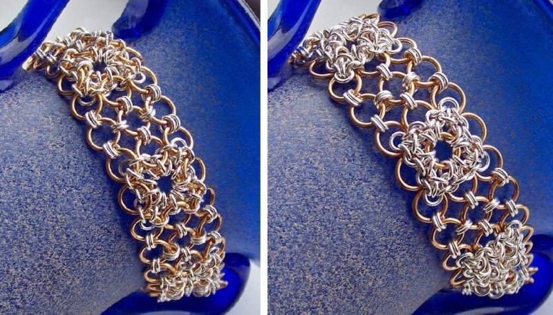 Schneeflocke Eleganter Armband. Silber - Gold Kupfer Überzogen Schneeflocke Eleganter Armband. Silber - Gold Kupfer Überzogen von EaglesCrafts