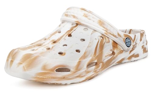 Clogs Hausschuhe Damen Herren Atmungsaktive Sport Sandalen Komfort Badelatschen, Hellkhaki, 41/42 EU, Sohle Etikettierung 260 Clogs Hausschuhe Damen Herren Atmungsaktive Sport Sandalen Komfort Badelatschen, Hellkhaki, 41/42 EU, Sohle Etikettierung 260 von Eagsouni