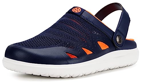 Clogs Hausschuhe Damen Herren Gartenschuhe atmungsaktive Orthopedic Gartenclogs Sommer leichte rutschfest Strand Sandalen Fußbogen Pantoletten,Blau-A,40 EU Clogs Hausschuhe Damen Herren Gartenschuhe atmungsaktive Orthopedic Gartenclogs Sommer leichte rutschfest Strand Sandalen Fußbogen Pantoletten,Blau-A,40 EU von Eagsouni
